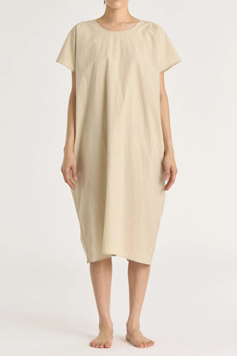 water fall dress in oyster