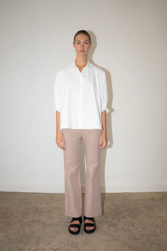 mari pant in brown gingham