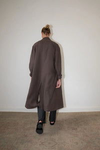 leyon coat in charcoal