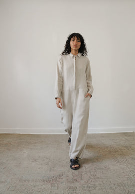 wade jumpsuit in sand