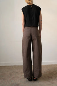 renee pant in washed brown