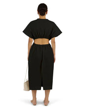 Load image into Gallery viewer, open back tunic dress in black