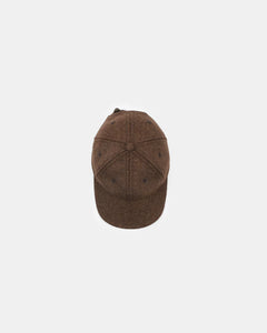 unstructured baseball hat in medium brown mix