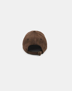 unstructured baseball hat in medium brown mix