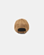 Load image into Gallery viewer, unstructured baseball hat in dark tan mix wool