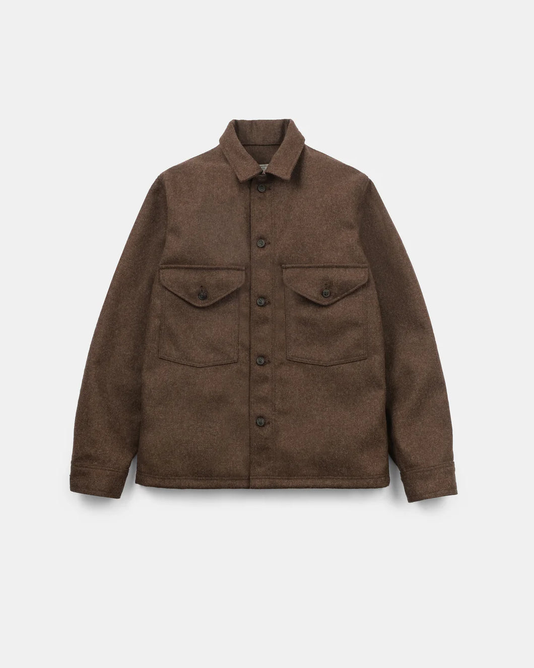 skyline overshirt in medium brown mix