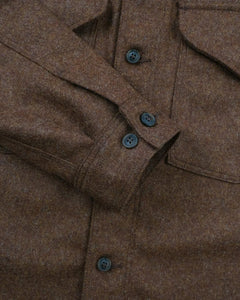 skyline overshirt in medium brown mix