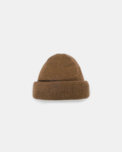 Load image into Gallery viewer, wool knit watch cap in dark tan