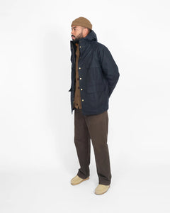 heavy duty raincoat in dark navy