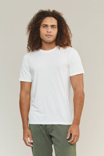 basic tee in washed white