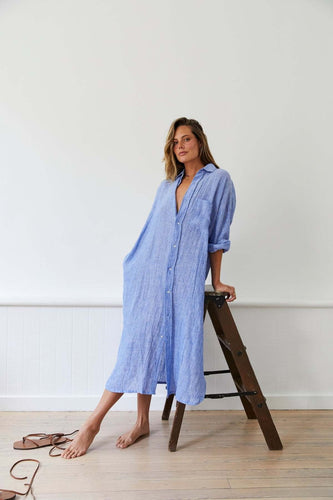 florence shirt dress in chambray