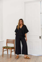 Load image into Gallery viewer, essential linen pant in black