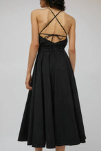 Load image into Gallery viewer, cross back dress in black
