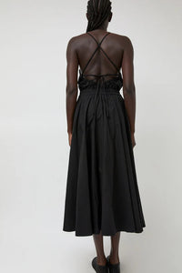 cross back dress in black