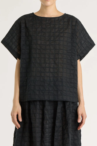 ripple finish top in black