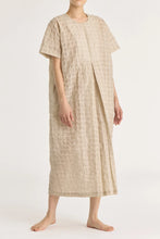 Load image into Gallery viewer, ripple finish crew neck dress in beige