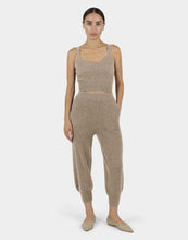 Load image into Gallery viewer, rib loose crop jogger in taupe