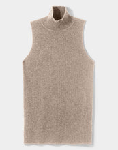 Load image into Gallery viewer, rib sleeveless turtleneck in taupe