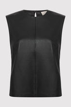 Load image into Gallery viewer, leather top in black