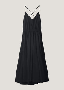 cross back dress in black