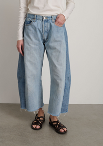 vintage lasso jean slouch crop classic faded indigo