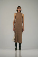 Load image into Gallery viewer, wave tank dress in beige acetate