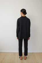 Load image into Gallery viewer, rib neck sweatshirt in black
