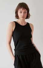 Load image into Gallery viewer, scoop back rib tank in black