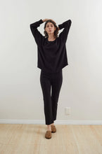 Load image into Gallery viewer, scoop neck thermal in black
