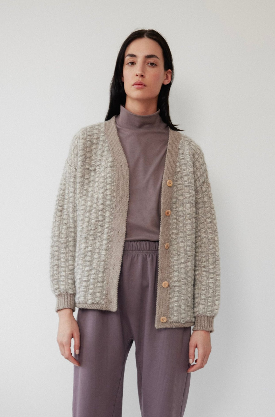 knit/weave jacket in slate