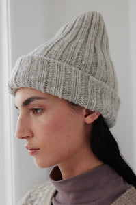 rib hat in heather