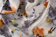 Load image into Gallery viewer, floral botanically dyed silk pillowcase in purple