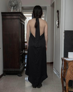 cravat dress in black