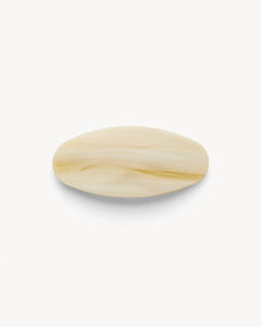 jumbo oval barrette in alabaster
