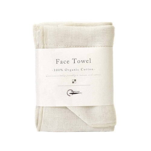 organic cotton face towel in ivory