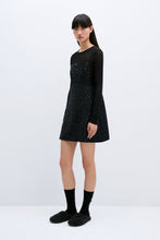 Load image into Gallery viewer, embellished mini dress in black