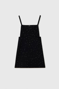 embellished mini dress in black