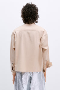 embroidery shirt in beige