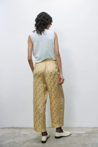 silk floral pants in jojoba