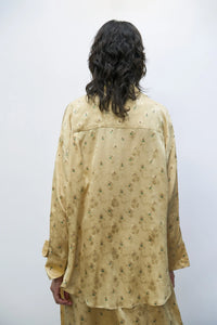 silk floral shirt in jojoba