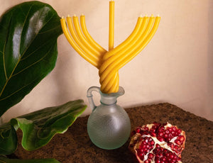 Beeswax Hanukkah Menorah Candle
