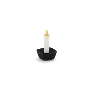 tiny rice wax candles in white