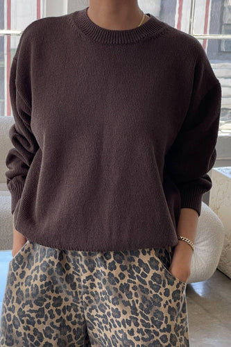 milo cotton sweater in brown