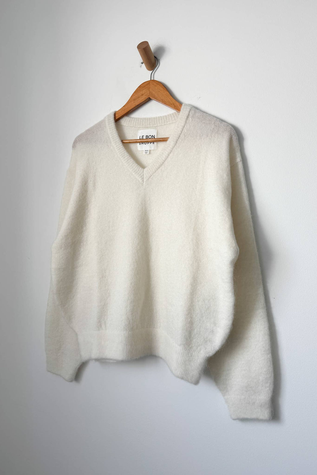 james mohair sweater in snow