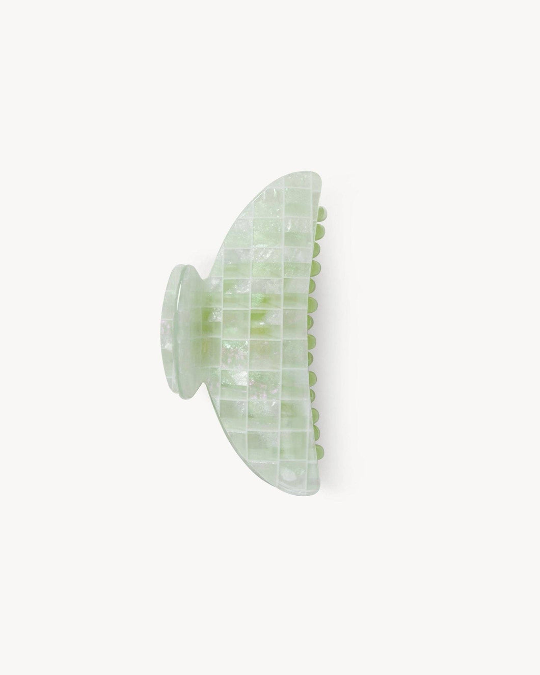 midi heirloom claw in mint shell checker