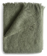 Load image into Gallery viewer, mohair throw in moss