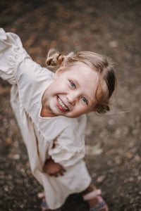 eloise organic cotton dress in cream