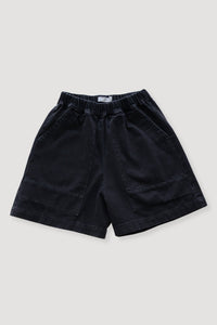 field short in faded black