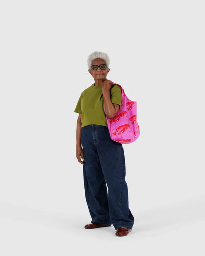 standard baggu in pink lobster