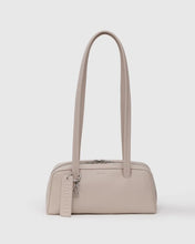 Load image into Gallery viewer, small recycled leather bowler bag in stone